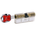 Transparent Practice Cylinder Lock Core with 8 Tracks Keys for Locksmith Training
